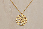 Julia Failey Eco Friendly Lotus Flower Pendant in Gold, Reclaimed Sterling Silver  Gold Vermeil jewlery